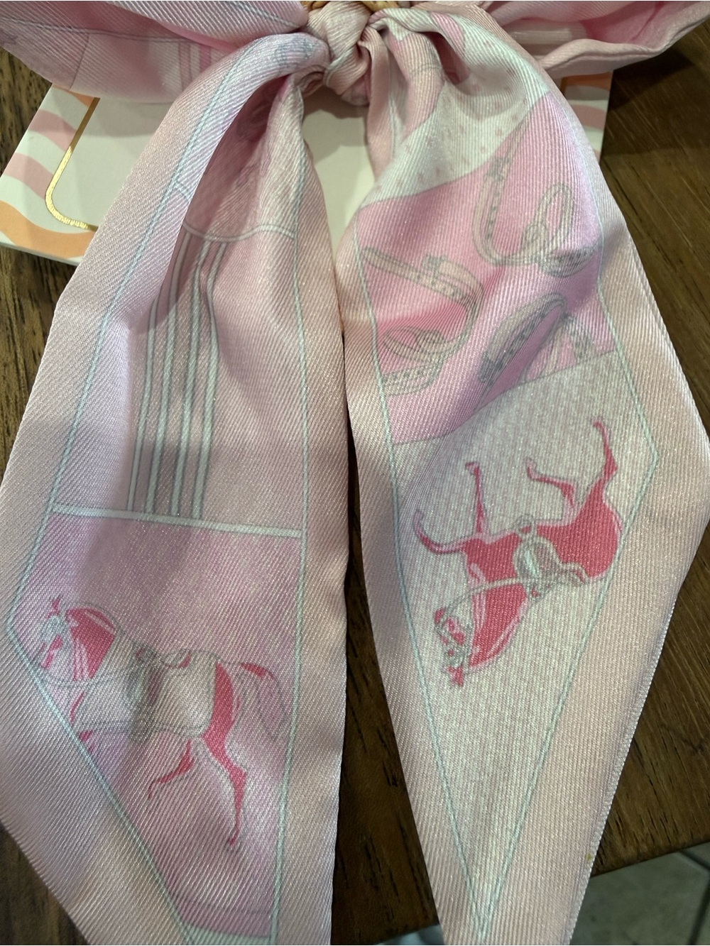 Piper K Pink Elephant Tassel Scarf Keychain - Picture 4 of 5